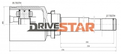 ШРУС ВНУТРЕННИЙ ПРАВЫЙ 35x50x27 IC-JMI0015-FR