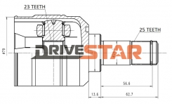 ШРУС ВНУТРЕННИЙ 23x41x25 IC-JMI1012-F