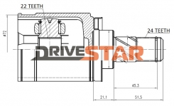 ШРУС ВНУТРЕННИЙ 22x40x24 IC-JN0019-F