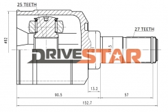 ШРУС ВНУТРЕННИЙ ЛЕВЫЙ 25x41x27 IC-KH0008-FL