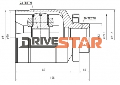 ШРУС ВНУТРЕННИЙ ПРАВЫЙ 23x42x26 IC-KH0008-FR